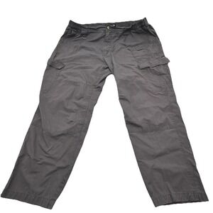 CQR Tactical Pants Mens 44x30 Dark Gray Elastic Waist Ripstop Cargo Hiking